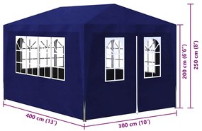 Tenda para festas 3x4 m azul
