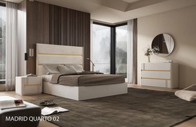 Cama Madrid 02 (Lacado I Personalizável) - 150x195cm, elevatorio