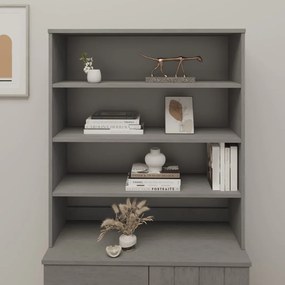 vidaXL Tampo armário alto HAMAR 90x30x100 cm pinho maciço cinza-claro