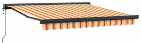 Toldo Retrátil Automático Amarelo e Laranja 300x250 cm