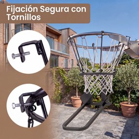 Acessório de Retorno para Basquetebol (CESTO NÃO INCLUIDO), Saída Ajustável a 180°, Preto