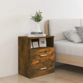 Mesa de cabeceira 50x32x60 cm cor carvalho fumado