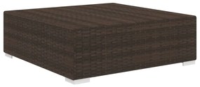 Apoio de pés seccional c/ almofadão 1 pc vime PE castanho