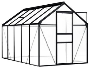 vidaXL Estufa 5,89 m² alumínio antracite