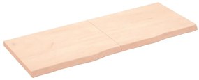 Prateleira de parede 160x60x(2-6)cm carvalho maciço não tratado