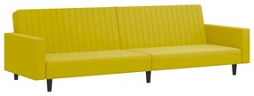 2 pcs conjunto de sofás veludo amarelo