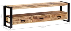Móvel de TV 150x30x45 cm madeira de mangueira maciça
