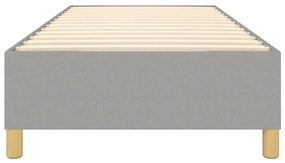 Estrutura de cama sem colchão 90x190 cm tecido cinzento-claro