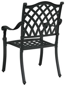 Cadeiras Externas vidaXL Preto Alumínio 56 x 55 x 92.5 cm Resistente