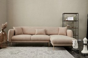 Sofá-Cama de Canto Simena – Bege Dourado – 77x77x70 cm