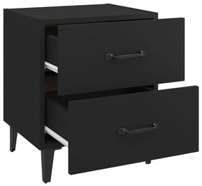 Mesas de cabeceira 2pcs 40x35x47,5 cm preto