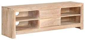 Móvel TV madeira de acácia maciça 120x30x40 cm castanho claro