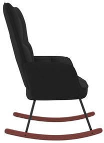 Cadeira de baloiço veludo preto