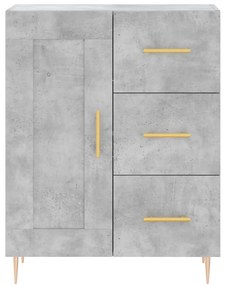 Armário alto 69,5x34x180 cm derivados de madeira cinza cimento