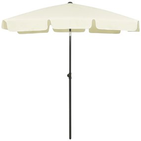Guarda-sol de praia 180x120 cm amarelo areia