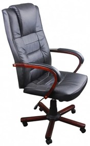vidaXL Cadeira de escritório luxuosa preto