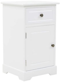 vidaXL Mesa de cabeceira em MDF e madeira de pinho 35x32x59 cm
