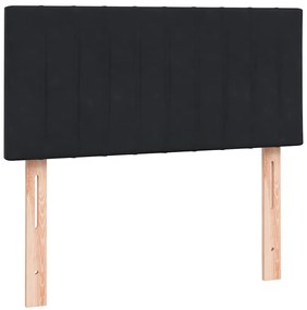 Cama box spring com colchão 90x210 cm veludo preto