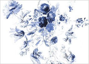 Papel de parede Royal Blue Flowers III