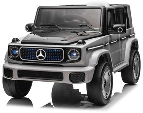 Carro elétrico para crianças Mercedes-Benz EQG 12V, partes da carroçaria iluminadas com LED, controlo remoto de 2,4 GHz, entrada USB/AUX, bateria de l