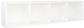 Estante/móvel de TV 36x30x143 cm derivados de madeira branco