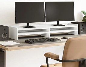 vidaXL Suporte para monitor 100x24x16 cm derivados de madeira branco