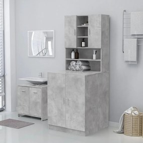 808399 vidaXL Armário máquina lavar roupa 71x71,5x91,5 cm cinzento-cimento