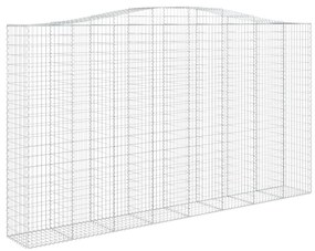 Cestos gabião arqueados 10 pcs 400x50x220/240 ferro galvanizado