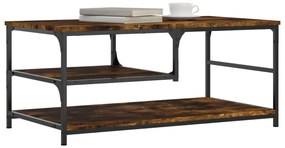 Mesa de centro 90x49x40 cm derivados de madeira carvalho fumado