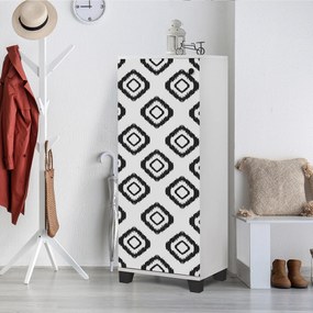 Sapateira Filinta – Branco/Preto – 50x127x38 cm