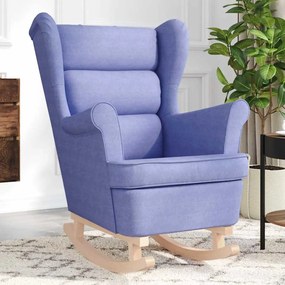 vidaXL Cadeira de baloiço 74x90x102 cm tecido azul ganga