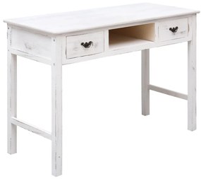 Mesa consola 110x45x76 cm madeira branco antigo