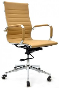 Cadeira de escritório OLIVER, giratório, pele sintética castanha
