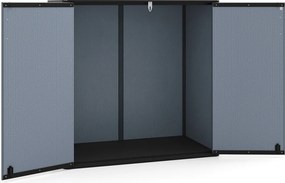 Armário de Arrumação de Jardim, 120 x 65 x 117 cm, Dupla Porta, Cinzento