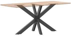 Pé de mesa de jantar em formato de aranha, antracite, 120x68x(72-73) c