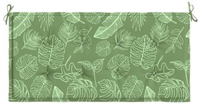 Almofadão banco jardim 120x50x4 cm tecido oxford padrão folhas