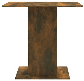 Mesa de jantar 80x80x75 cm derivados de madeira carvalho fumado