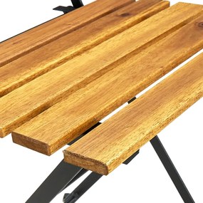9 pcs conjunto de jantar dobrável p/ exterior acácia maciça