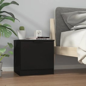 vidaXL Mesa de cabeceira 40x39x40 cm preto