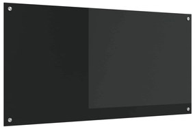 vidaXL Proteção de Cozinha Preto 120 x 60 x 0,6 cm vidro temperado