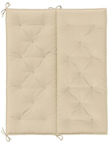 Almofadão p/ banco de jardim 120x(50+50)x7cm tecido oxford bege