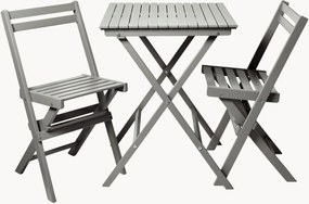 Conjunto de bistrô de jardim dobrável em madeira de acácia Tokyo, conjunto de 3