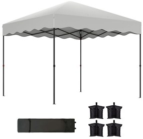 Tenda Dobrável Pop-Up para Eventos – 297x297x287 cm – Branca – Altura
