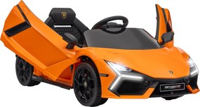 AIYAPLAY Carro Elétrico para Crianças Carro Lamborghini Revuelto com Bateria 12V  Faróis LED e Música 105x60x40 cm Laranja | Aosom Portugal
