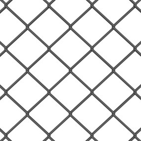Cerca de Cadeia com 13 Estacas 1,6x25 m Aço Galvanizado