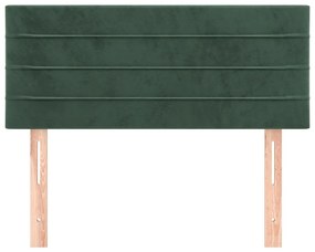 Cabeceira de cama veludo 80x5x78/88 cm verde-escuro