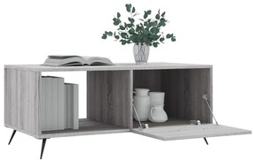 Mesa de centro 90x50x40 cm derivados de madeira cinzento sonoma