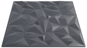 Painéis de parede 24 pcs 50x50 cm 6m² XPS ametista cinzento