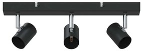 Holofote de Teto 3 Vias Ajustável Preto E27