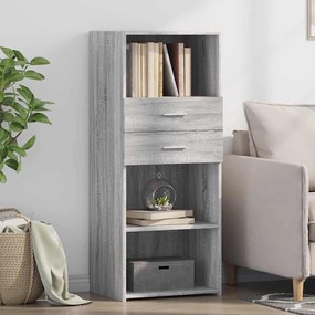 vidaXL Armário alto 50x42,5x124 cm derivados de madeira cinza sonoma